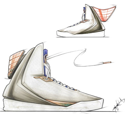 footwear design drawing