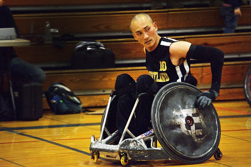 Will Groulx, a player on the Portland Pounders team