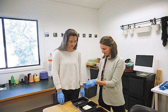 Sarah Hashiguchi and Beth Esponnette explore chemical-reactive 3-D printing