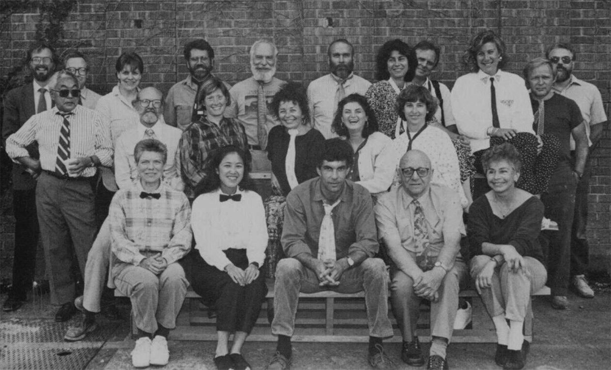 Photo of UO art faculty from 1989