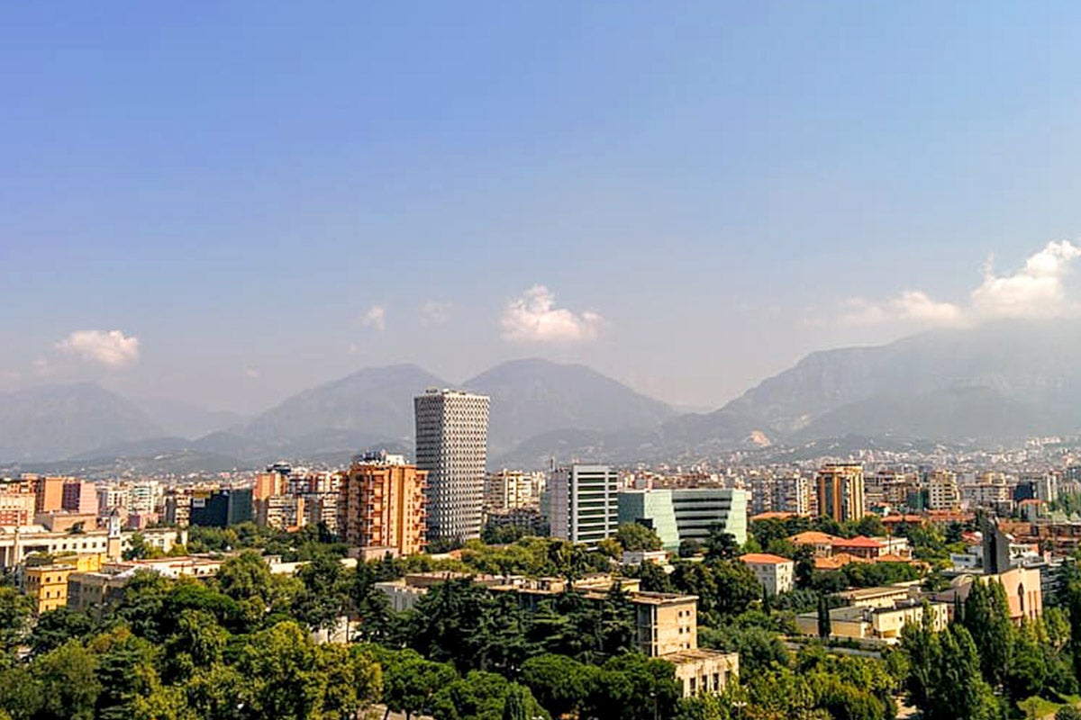 Cityscape of Tirana, Albania