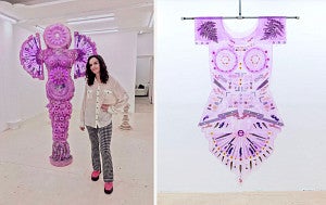 Amy Brener with artwork