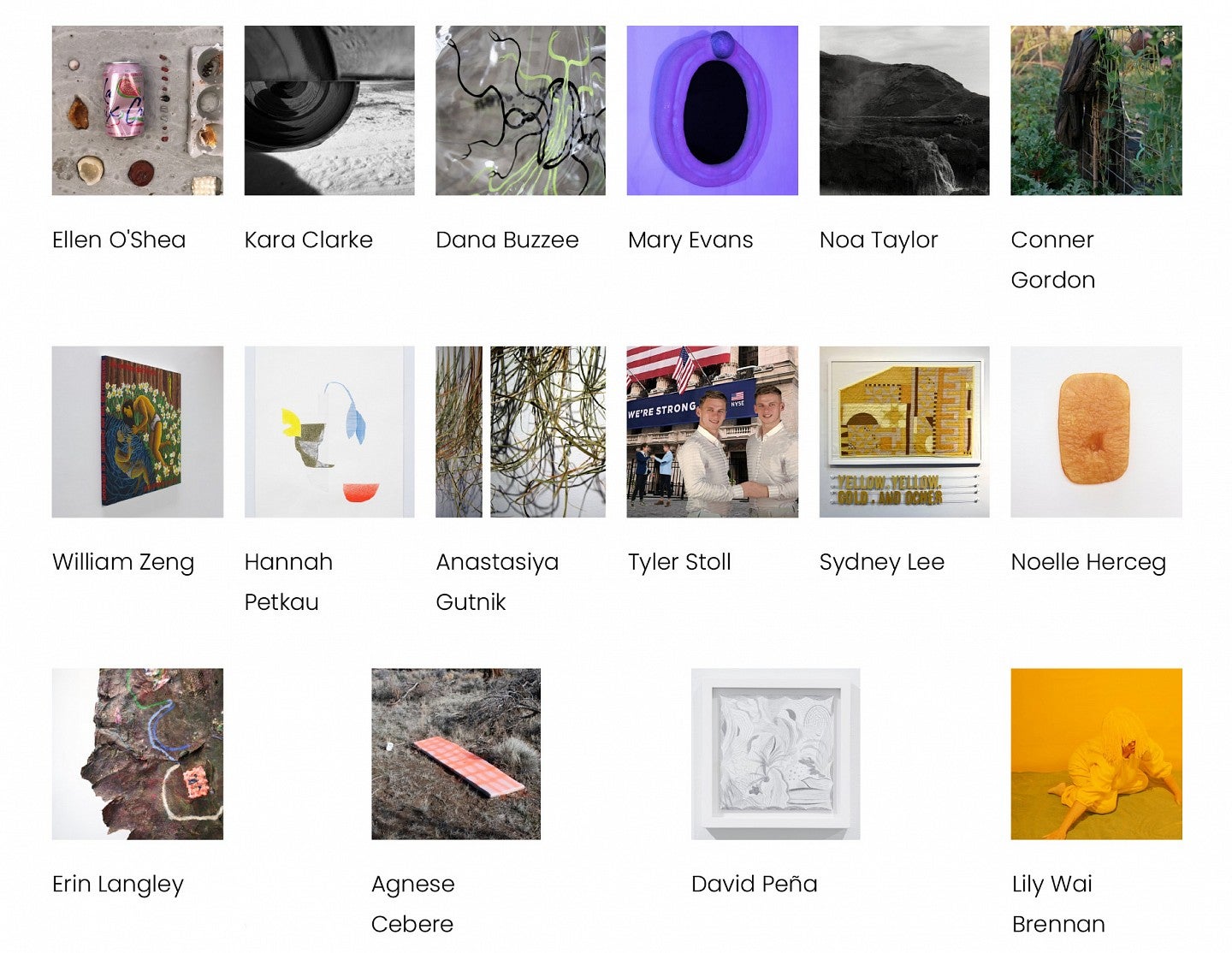 All Artists Names and Art from UO Art MFA Open House