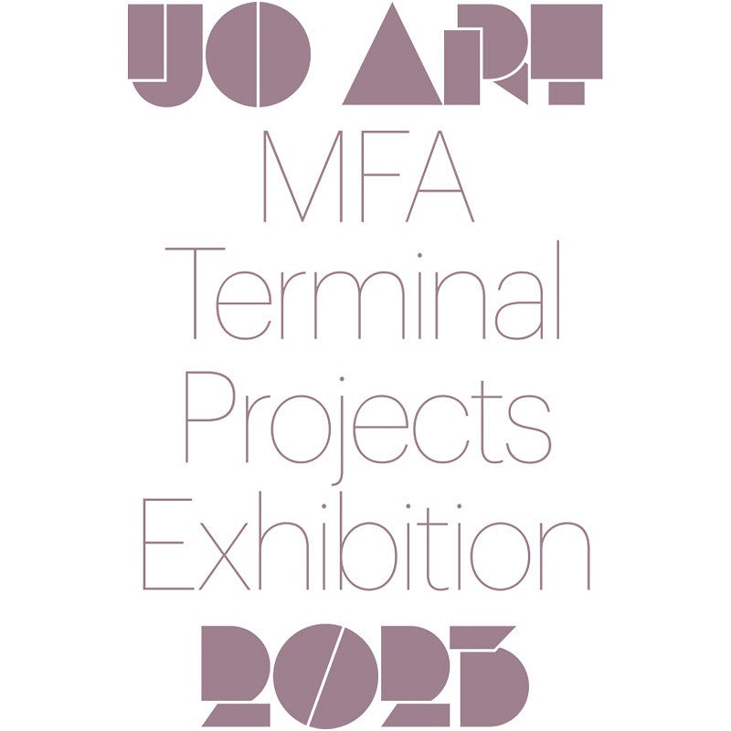 Square UO MFA button for 2023. Text reads "UO ART MFA Terminal Projects 2023".