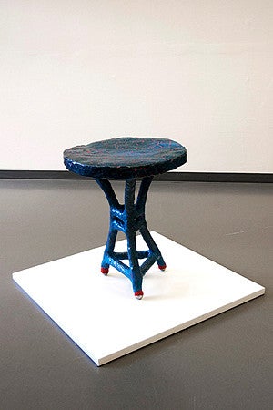 artwork: blue stool