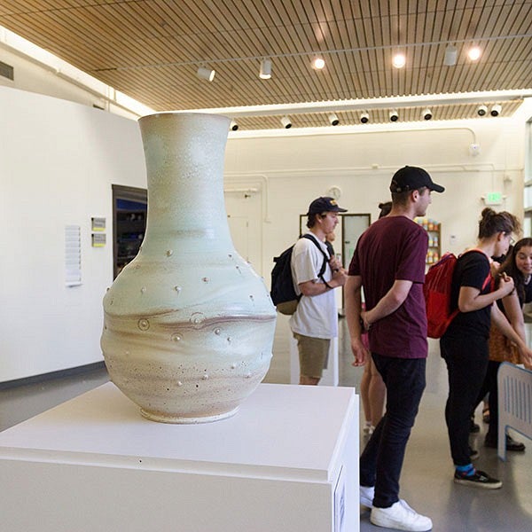 ceramic object on display