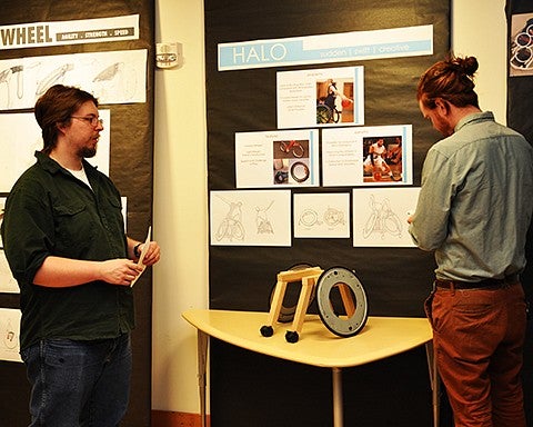 students present wheelchair design