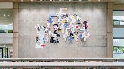 Public art sculpture, "Call Number Cascade".