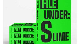 photo of "File Under: Slime" book. Bright green with black lettering.