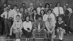 Photo of UO art faculty from 1989