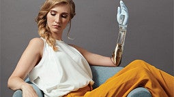 person with prosthetic arm