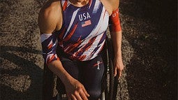 Paralympian Athlete in a wheelchair