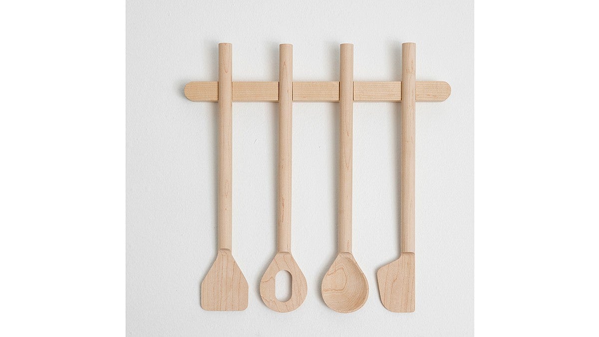 Studio gorm hanging wooden utensils