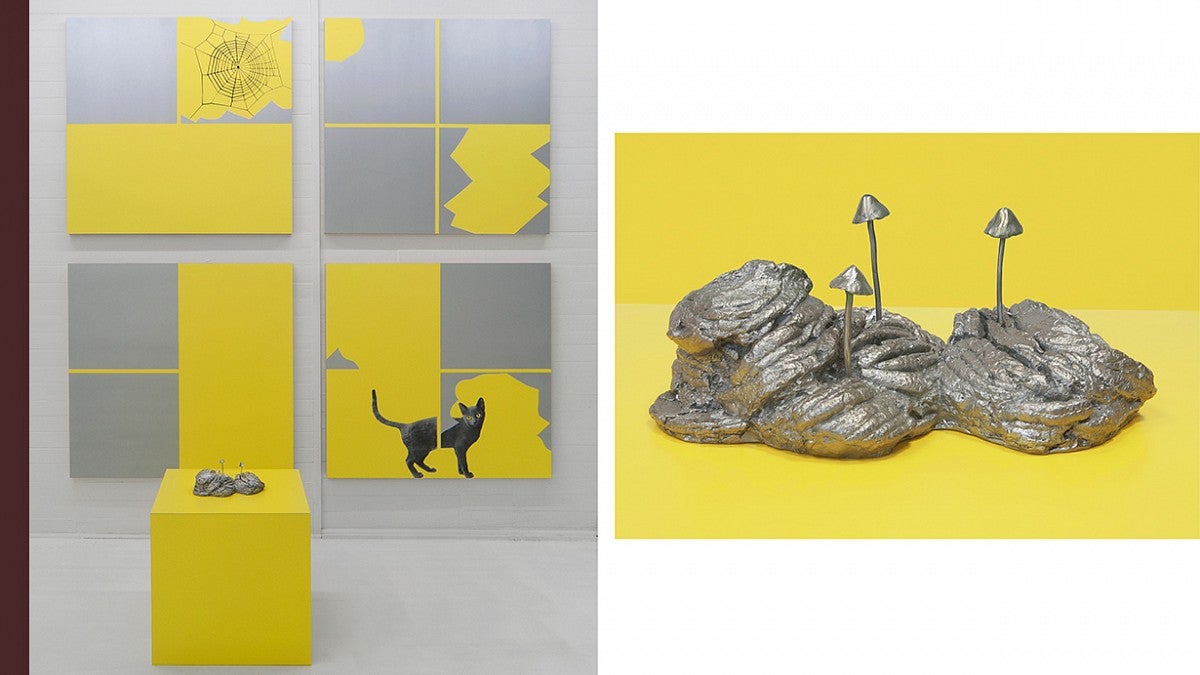 Yellow artworks by Donald Morgan