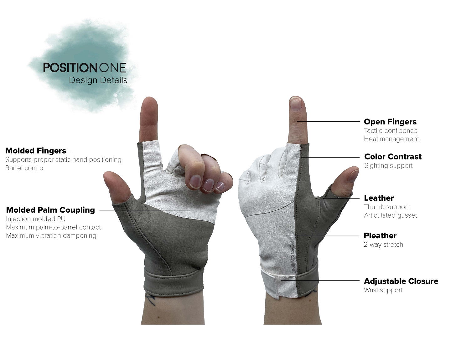 Support hand vibration dampening for elite shotgun target athletes.