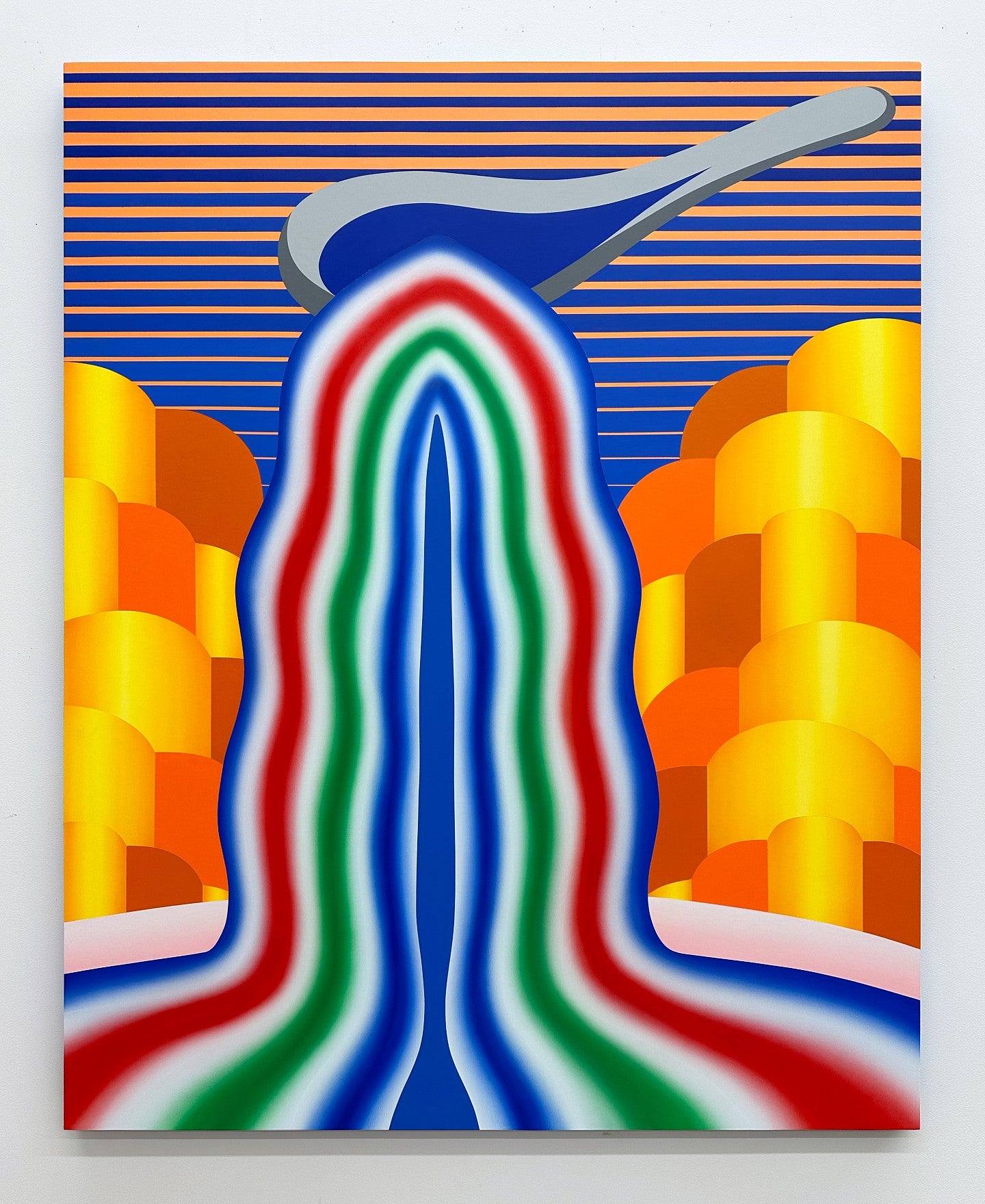 Photograph of Charlene's painting, Soup Spoon.
