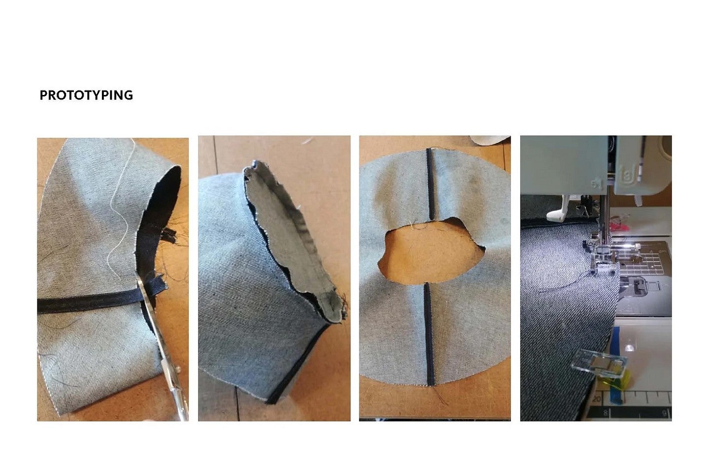 Prototyping of the bucket hat. 
