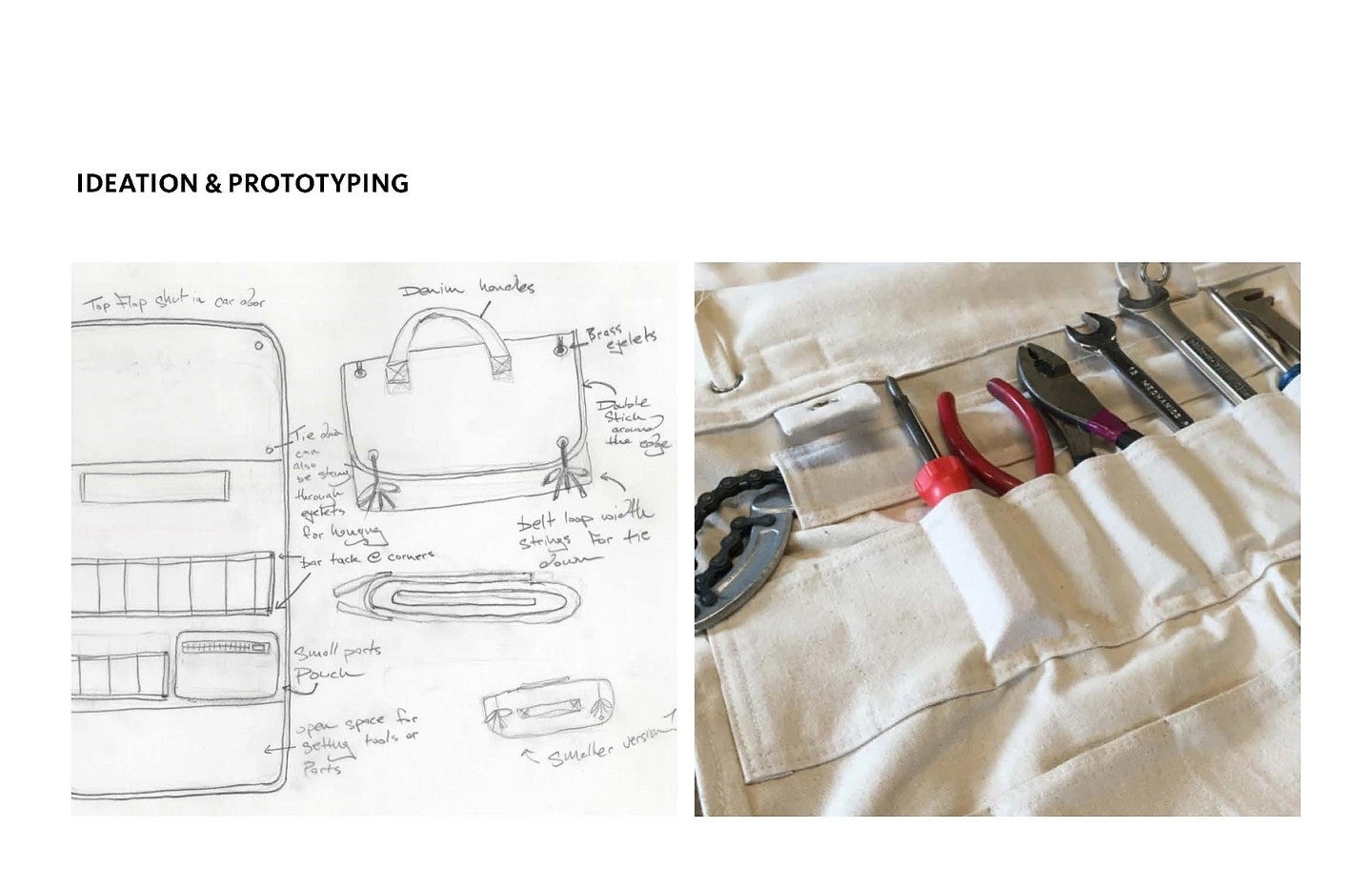Tool Roll Ideation and Prototyping.