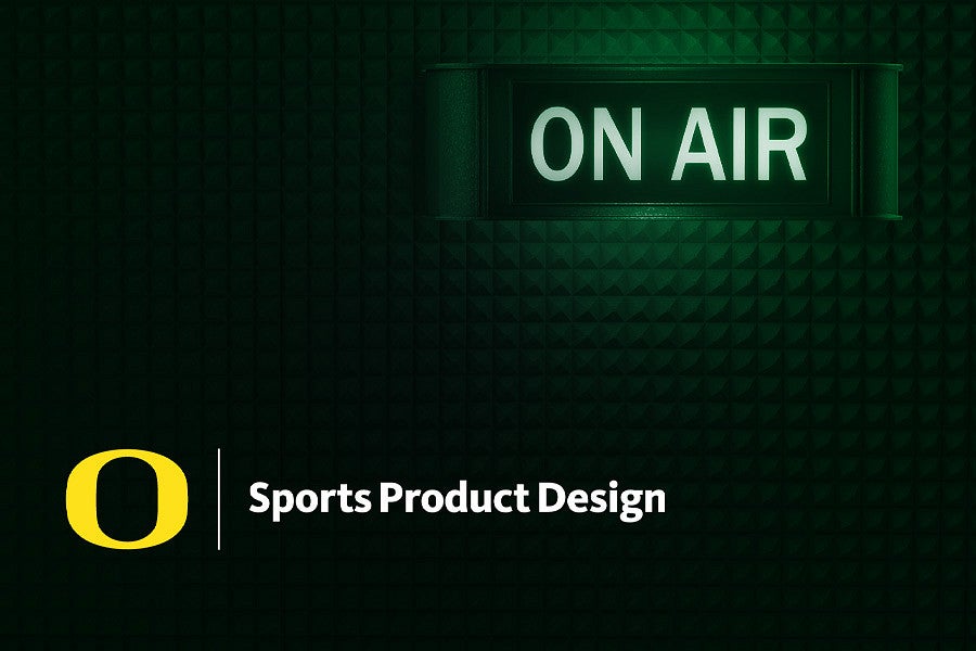 Decorative header that shows a radio booth in a green gradient with the "On Air" sign lit up. 