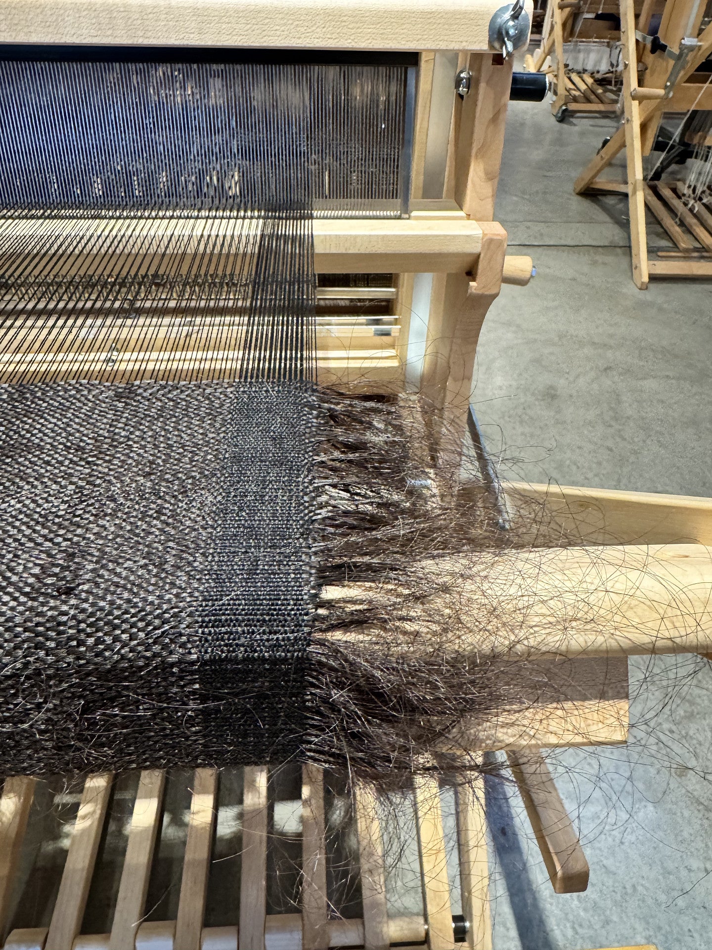 detail of loom weaving