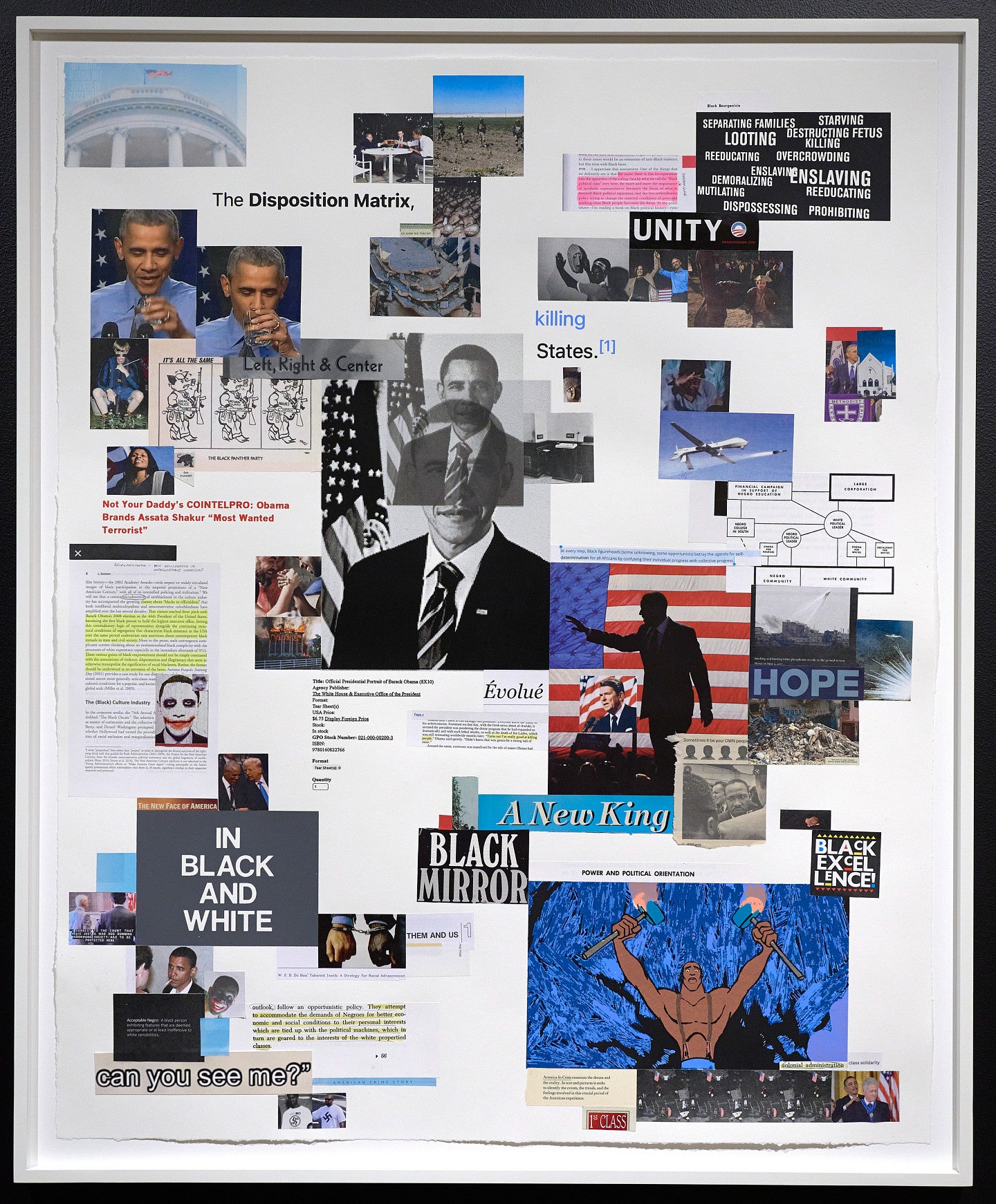 Mixed media collage by Zora Murff. 