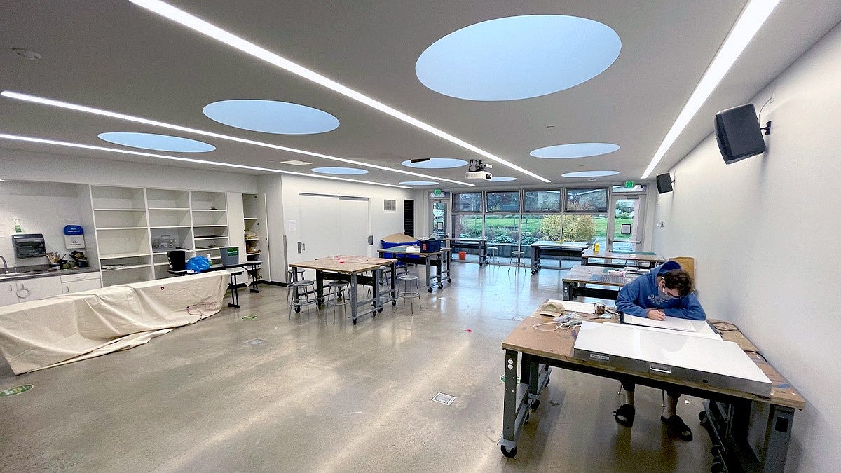 Photo of a student in a classroom