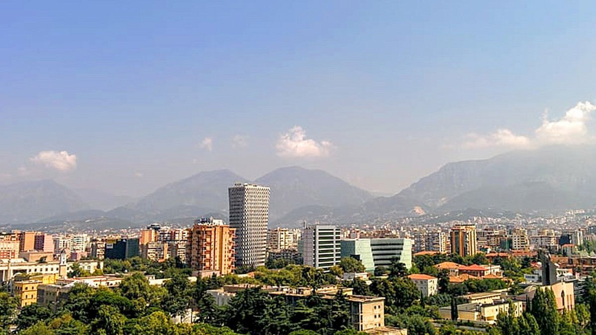 Cityscape of Tirana, Albania