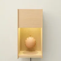 wooden spherical floating clock